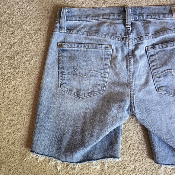 7 For All Mankind low rise cutoff denim shorts size 26 - Picture 6 of 11